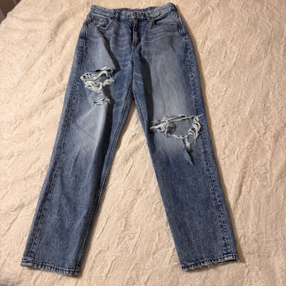 American Eagle Outfitters Distressed Light Blue Jeans
